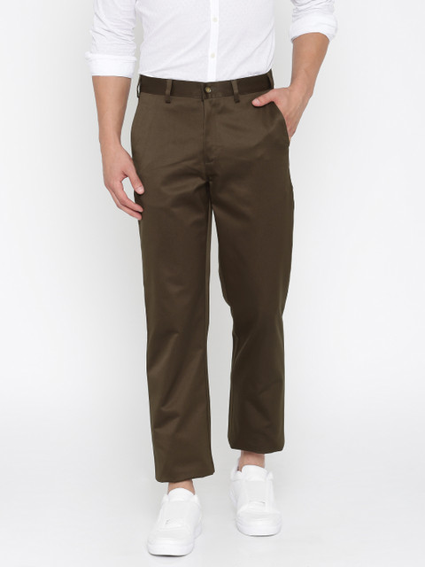 

Park Avenue Men Brown Slim Fit Solid Chinos