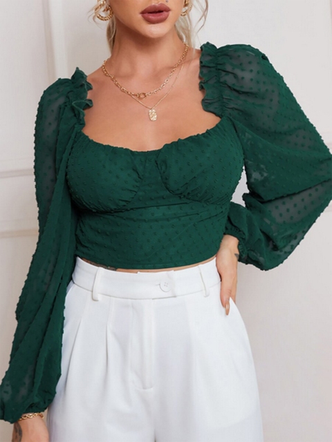 

URBANIC Black Sweetheart Neck Top