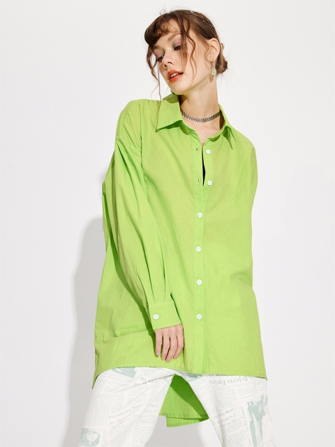 

URBANIC Blue & yellow green Shirt Style Top