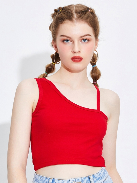 

URBANIC White One Shoulder Top
