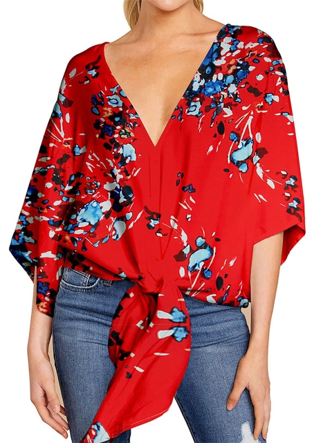 

URBANIC Gold-Toned Floral Print Top