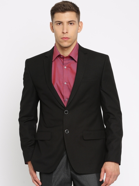

Park Avenue Black Single-Breasted Slim Fit Formal Blazer