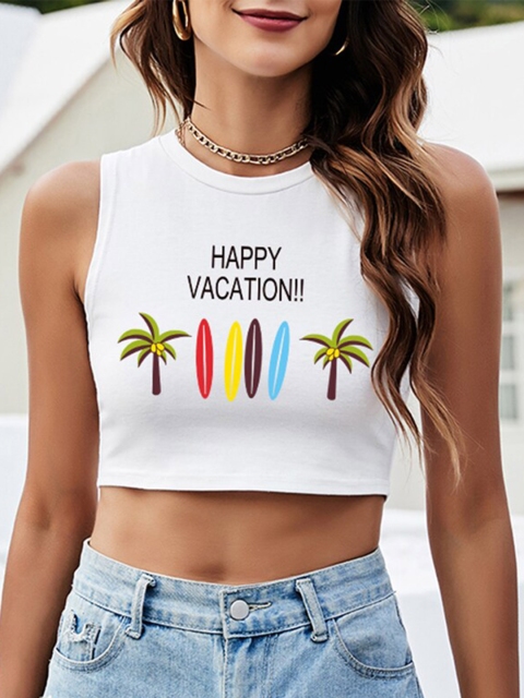 

URBANIC Grey Print Crop Top
