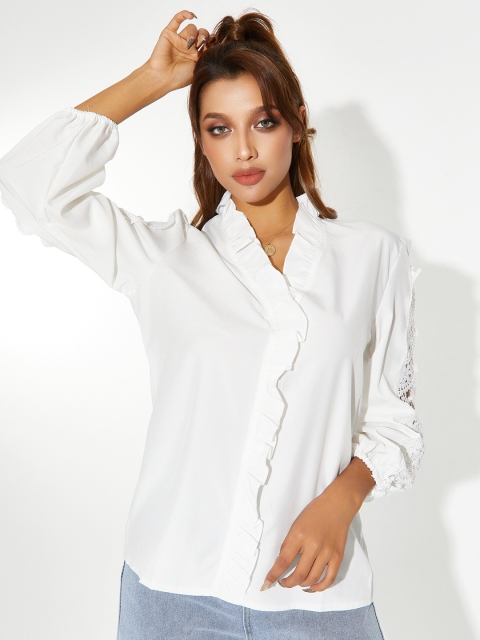 

URBANIC Red Shirt Style Top