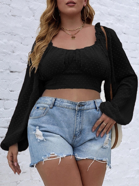 

URBANIC Black Crop Top