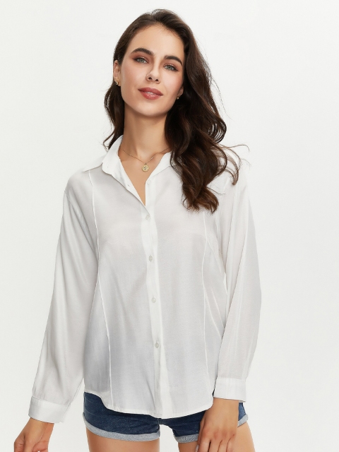 

URBANIC Purple Shirt Style Top