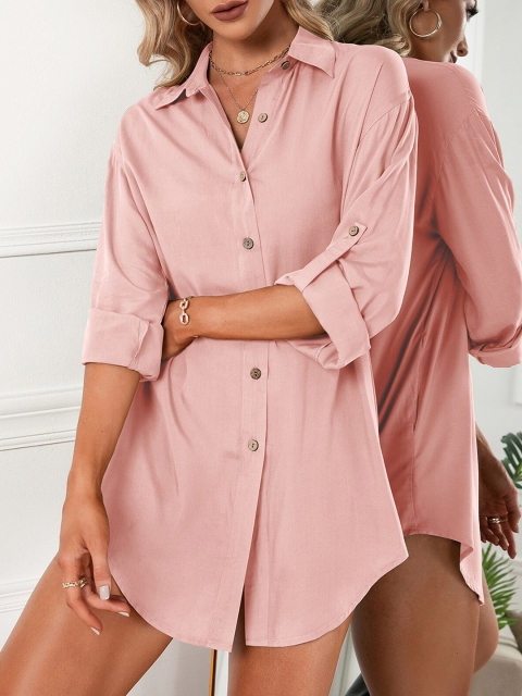 

URBANIC White Shirt Style Top
