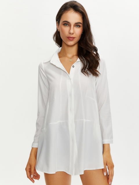 

URBANIC Coral Shirt Style Top