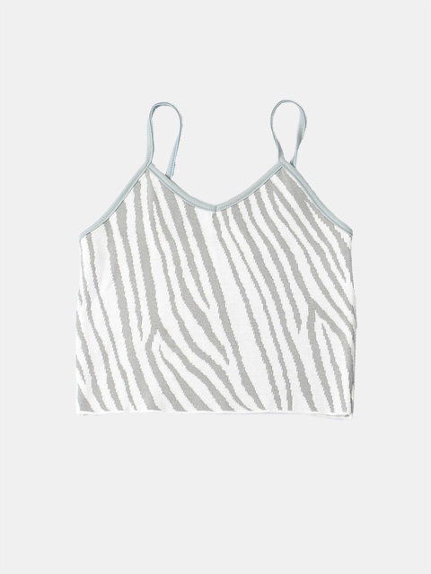 

URBANIC Blue Striped Boxy Top
