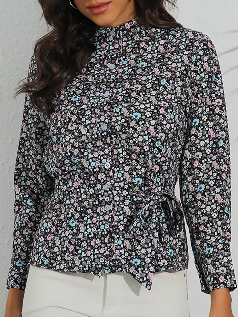 

URBANIC Pink Floral Print Top