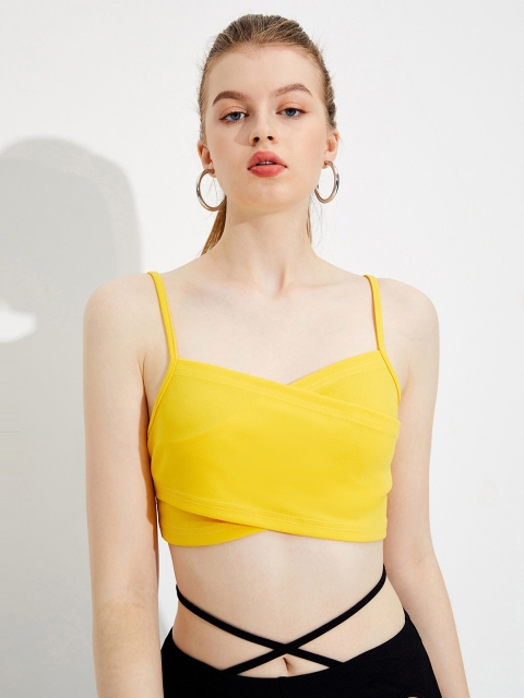 

URBANIC Black Print Tank Crop Top