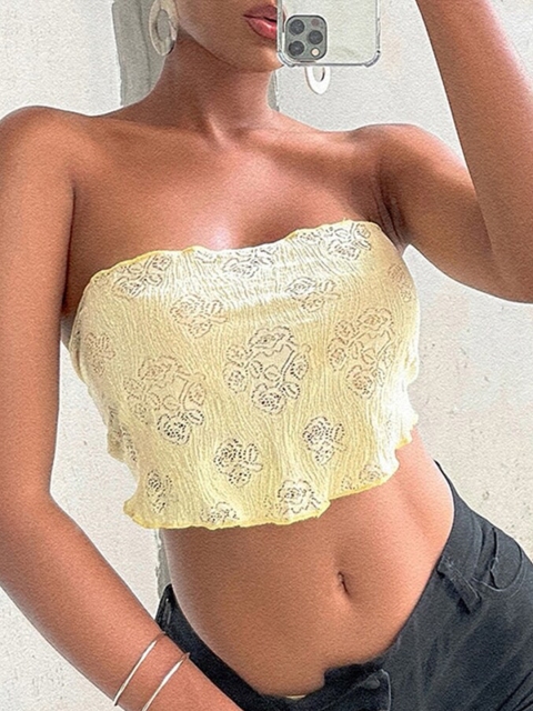 

URBANIC Purple Tube Crop Top