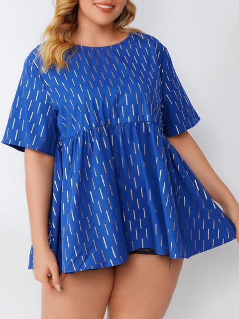 

URBANIC Red Print Empire Top