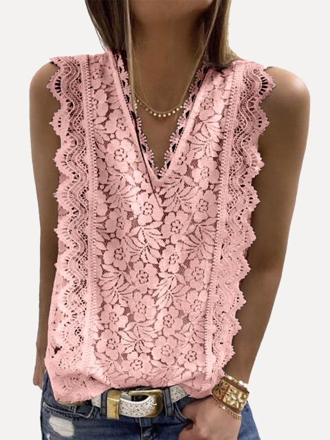 

URBANIC Pink Floral Top