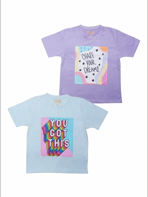 

GOJI Kids Assorted Sports Printed V-Neck Applique T-shirt