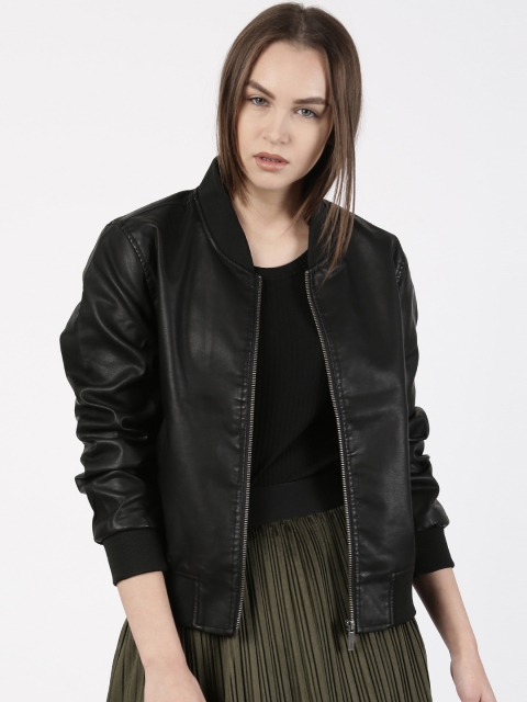 

ether Women Black Bomber Jacket