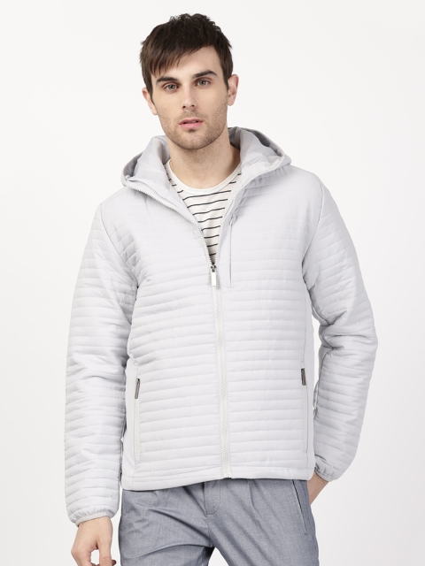 

ether Men Grey Solid Puffer Jacket