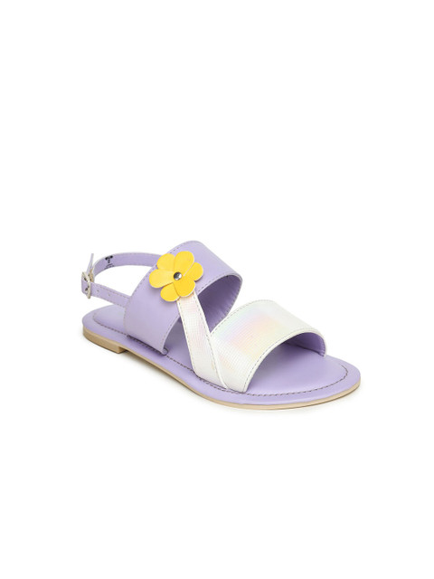 

Hopscotch Girls Purple & White Comfort Sandals