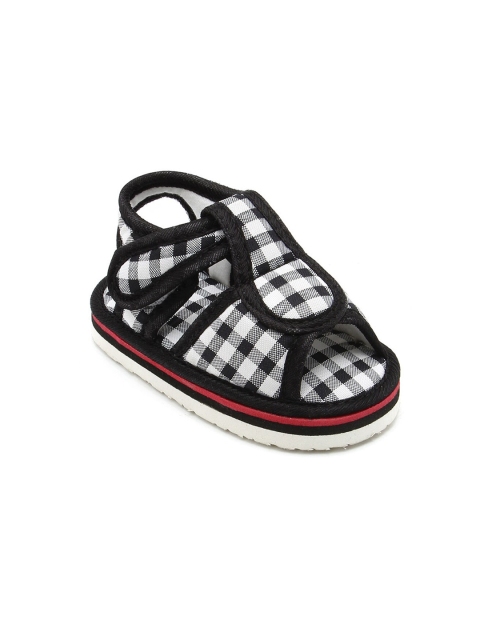 

Hopscotch Unisex Kids Black & White Comfort Sandals