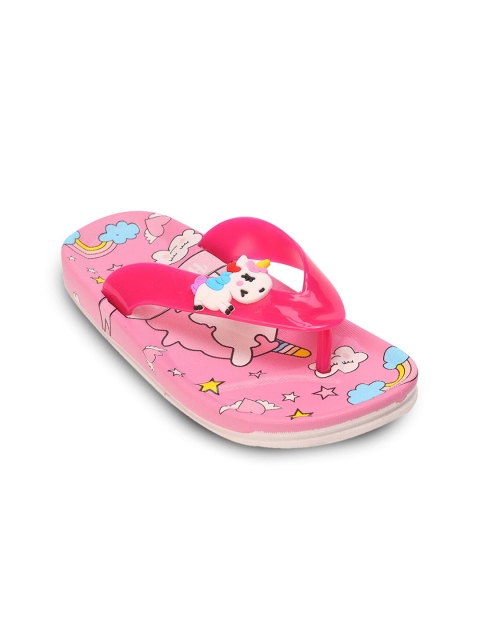 

Hopscotch Girls Pink & White Printed Rubber Room Slippers