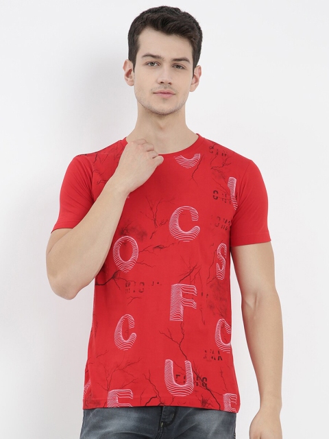 

V2 Value & Variety Men Red Typography Printed T-shirt