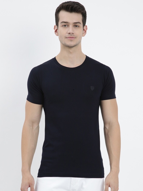 

V2 Value & Variety Men Blue Henley Neck T-shirt
