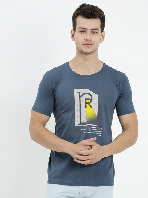 

V2 Value & Variety Men Grey Typography Printed T-shirt
