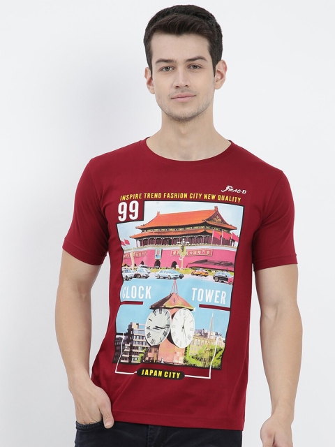 

V2 Value & Variety Men Maroon Typography Printed T-shirt