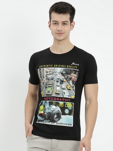 

V2 Value & Variety Men Black Printed T-shirt