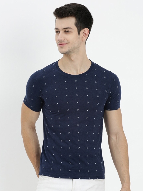 

V2 Value & Variety Men Blue Printed T-shirt
