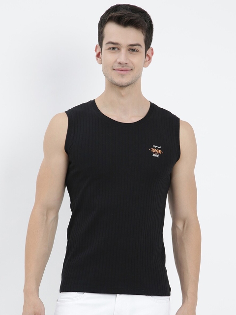 

V2 Value & Variety Men Black Applique T-shirt
