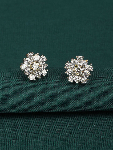 

AccessHer Gold-Toned Diamond Shaped Studs Earrings