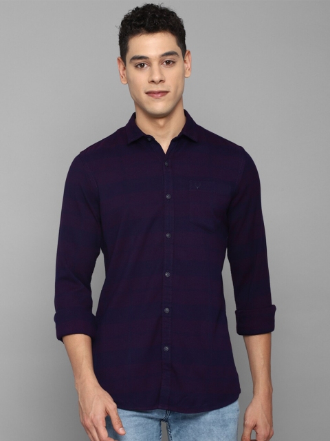 

Allen Solly Sport Men Purple Horizontal Stripes Formal Shirt
