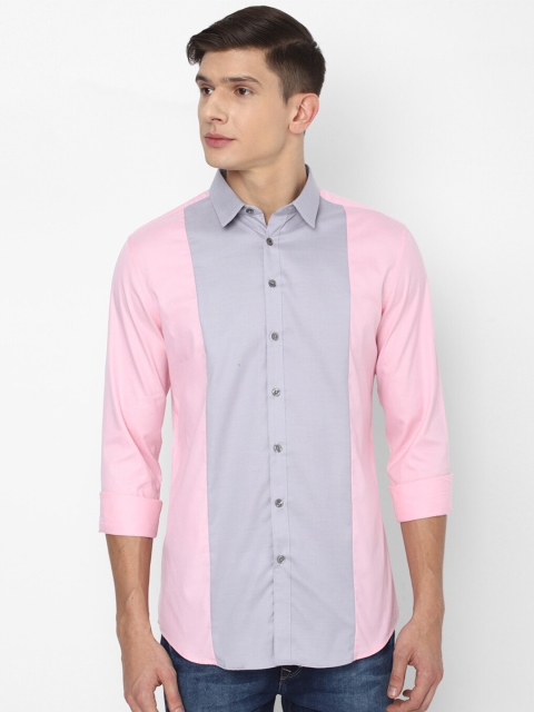 

Louis Philippe Sport Men Pink Slim Fit Colourblocked Casual Shirt