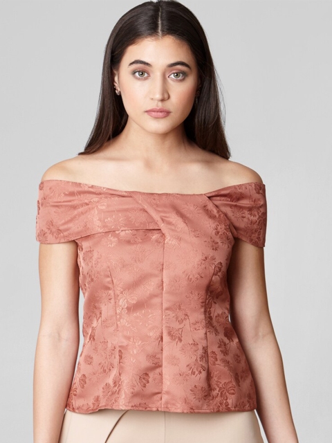 

Vero Moda Marquee Collection Pink Off-Shoulder Bardot Crop Top