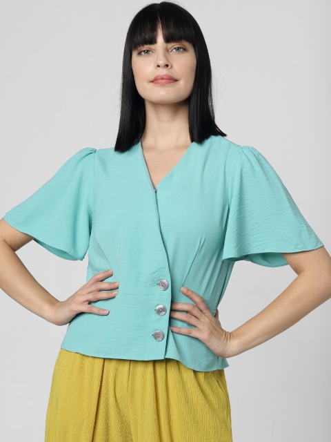 

Vero Moda Women Green Solid Top