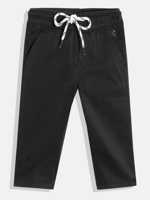 

Gini and Jony Boys Black Solid Trousers