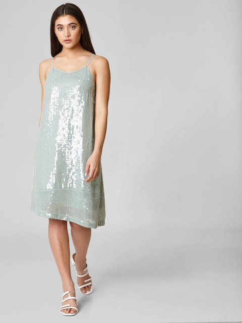 

Vero Moda Green Embellished Sheath Dress