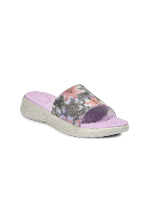 

Liberty Women Purple & Grey Printed Sliders