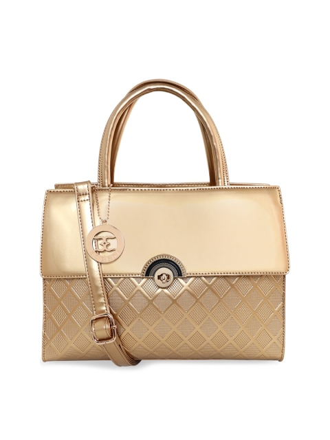 

ESBEDA Gold-Toned PU Structured Handheld Bag with Quilted