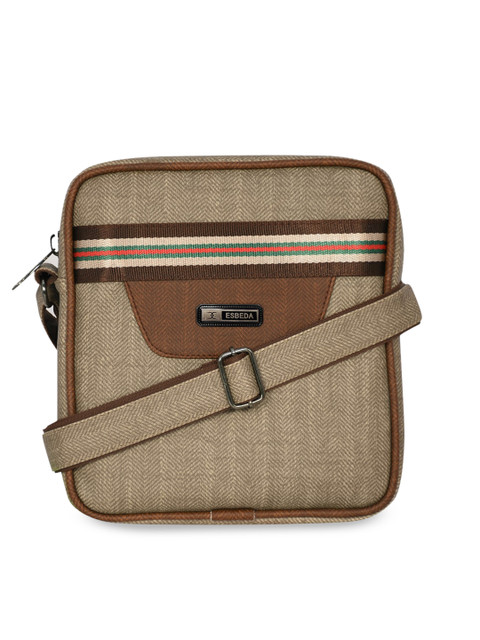 

ESBEDA Brown Textured PU Structured Sling Bag