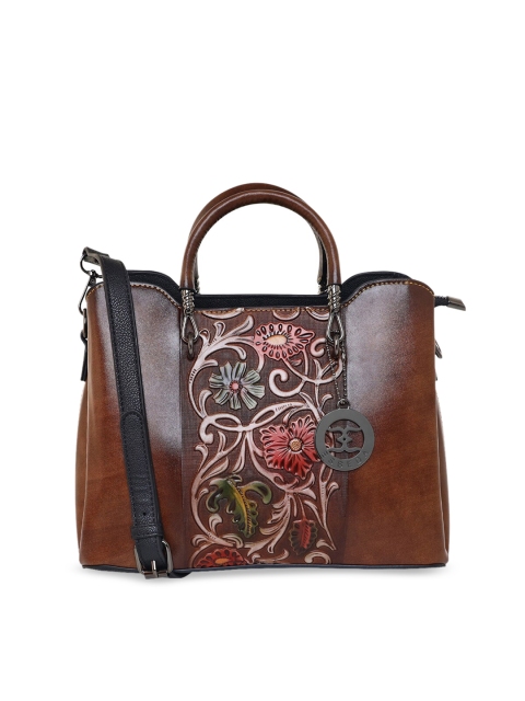 

ESBEDA Brown Color Floral Embossed Handbag For Women