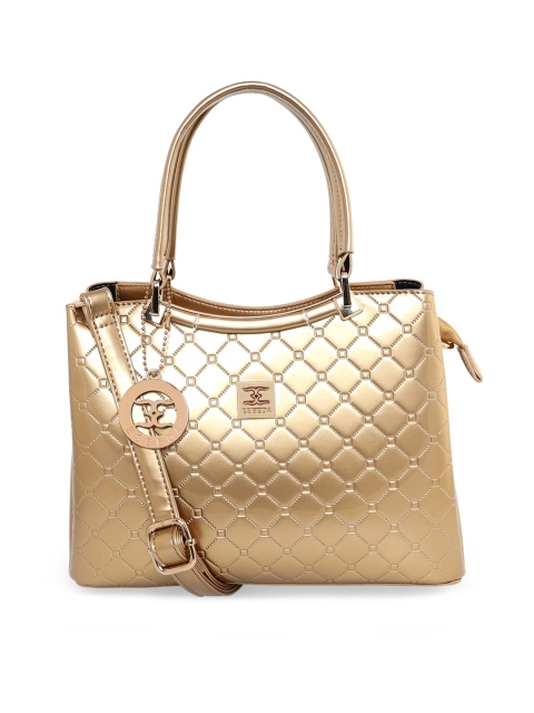 

ESBEDA Gold-Toned Textured PU Structured Handheld Bag with Quilted