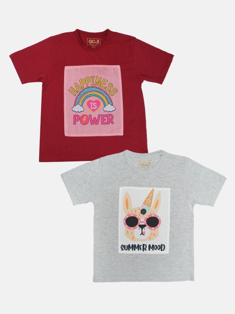 

GOJI Girls Assorted Printed Applique T-shirt