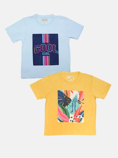 

GOJI Girls Assorted Typography Printed T-shirt