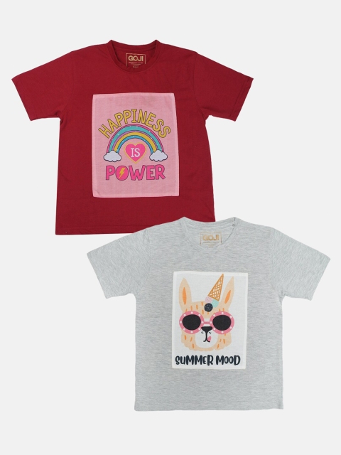 

GOJI Girls Assorted Printed Applique T-shirt