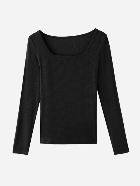 

URBANIC Women Black T-shirt