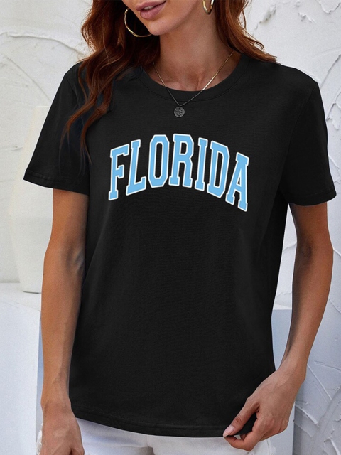 

URBANIC Women Black Typography Printed T-shirt