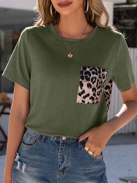 

URBANIC Women Green Printed Applique T-shirt