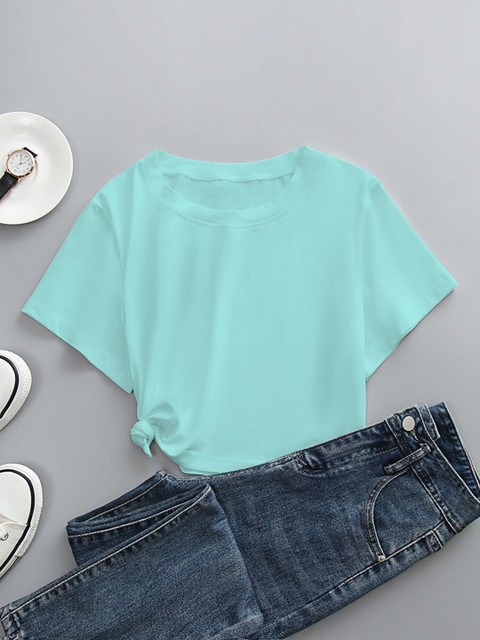

URBANIC Women Blue V-Neck T-shirt